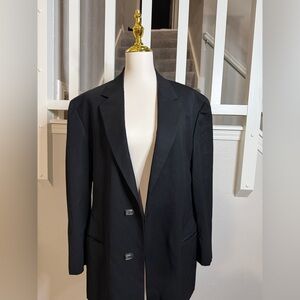 GIANNI VERSACE tailored blazer, striped, black
 made in Italy